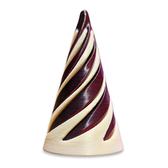 Christmas Tree Spiral Cone - Cherry Red