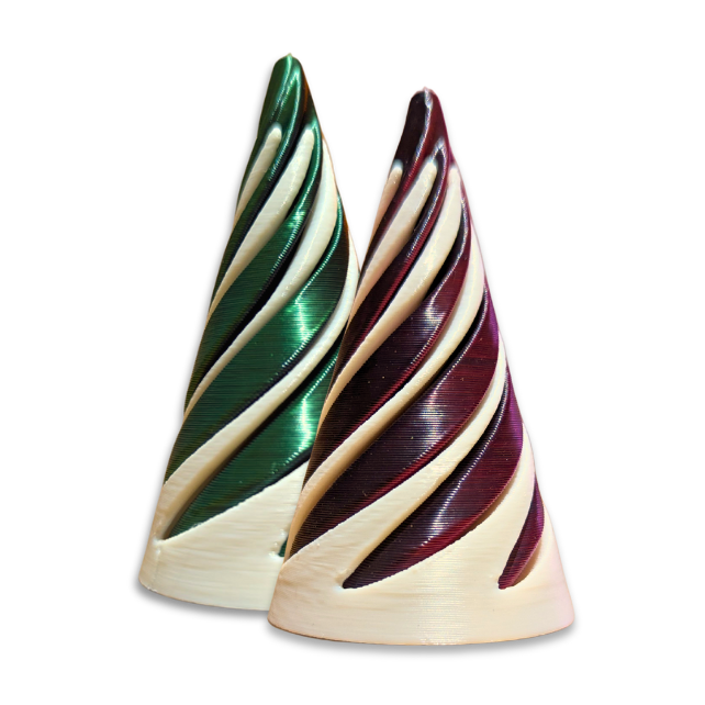 Christmas Tree Spiral Cone - 2 pack mixed